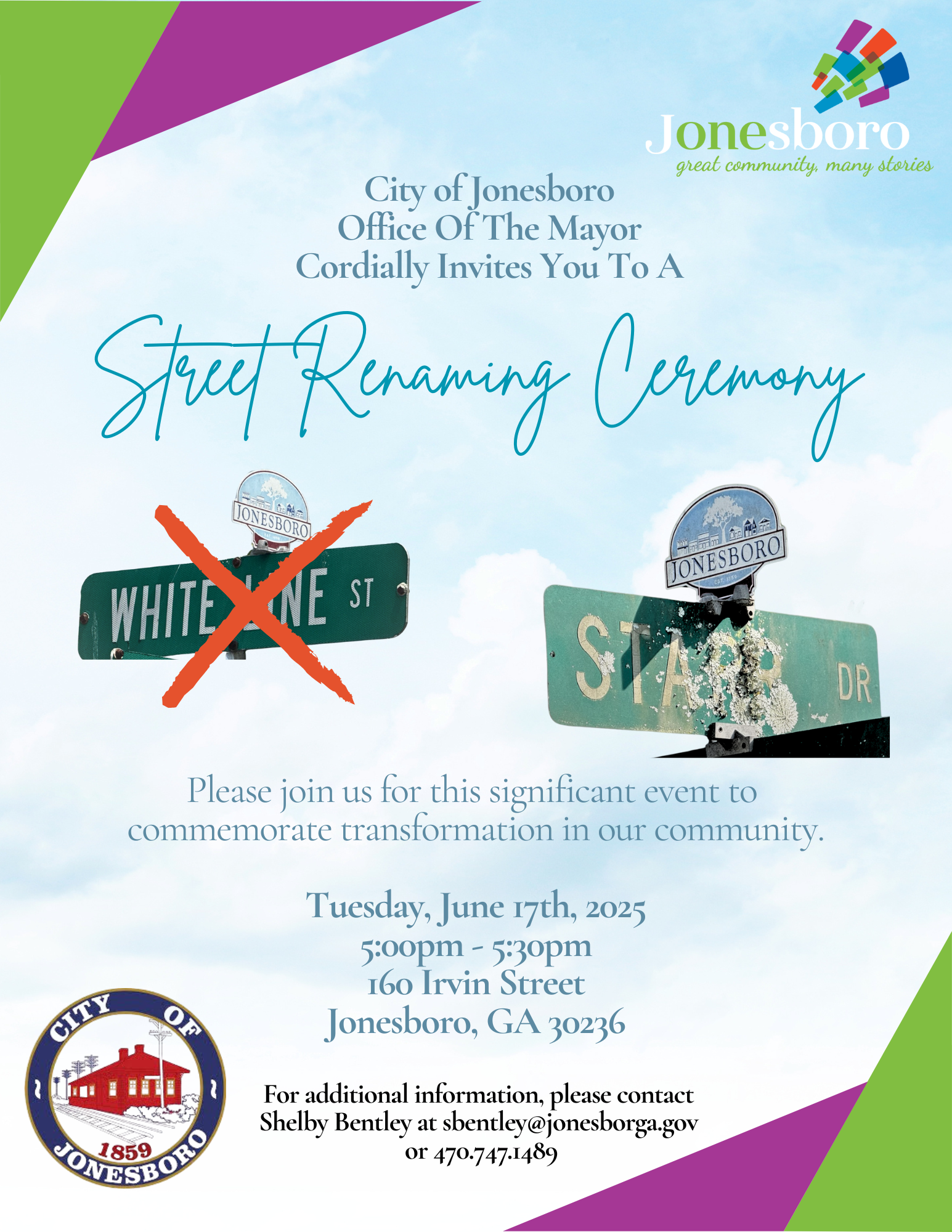 Street Renaming Flyer